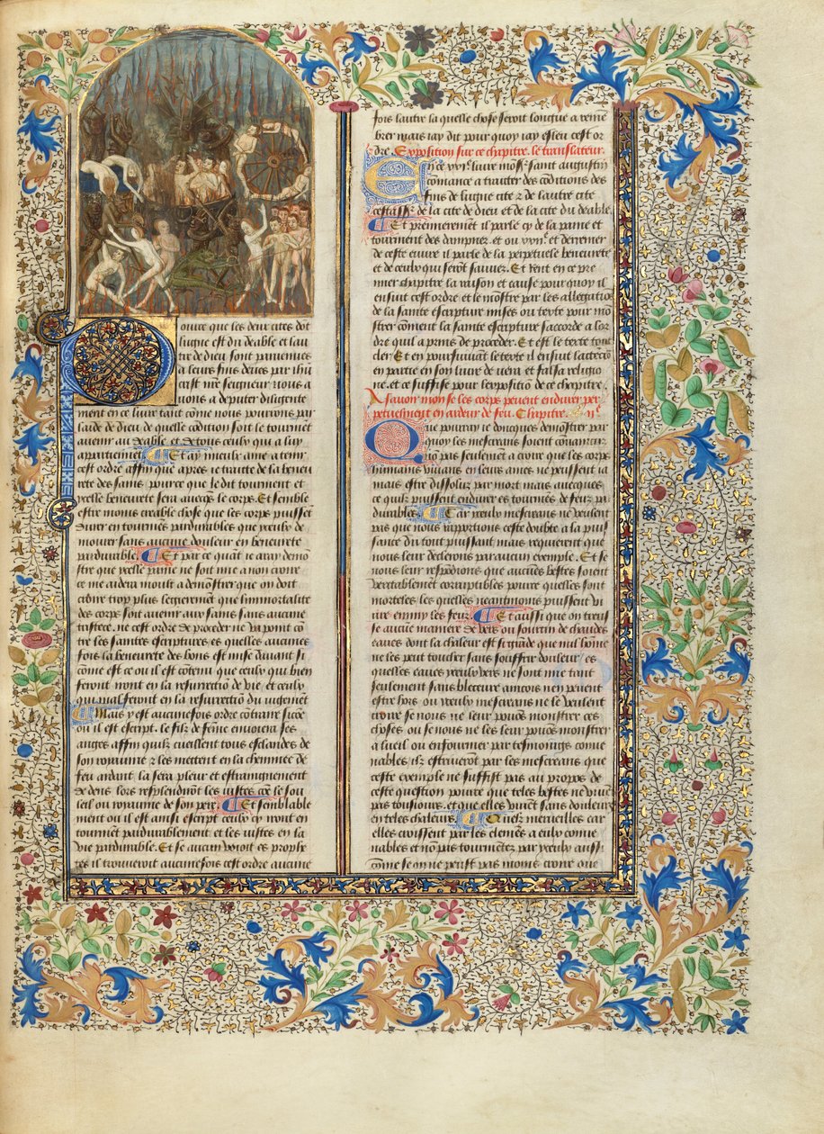 Los tormentos del infierno de Master of the Oxford Hours