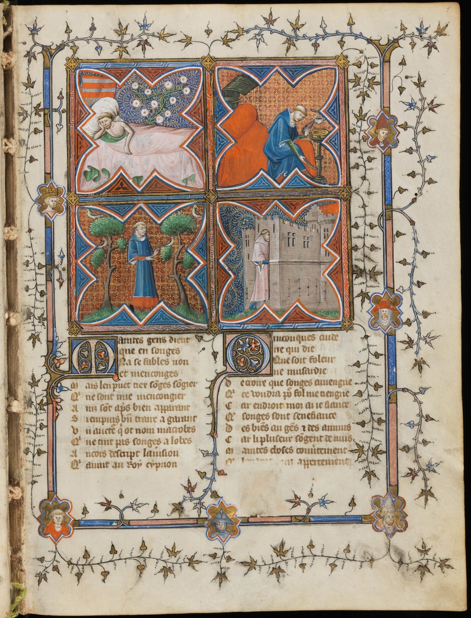 Miniatura de un manuscrito del Roman de la Rose de Guillaume de Lorris y Jean de Meun de Master of the Rose novels
