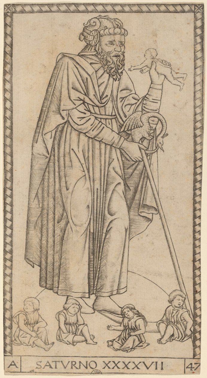 Saturno de Master of the S Series Tarocchi