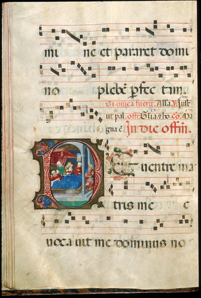 Folio de un gradual, finales del siglo XV (tinta, témpera y pan de oro sobre pergamino) de Master of the Saluces Hours (attr. to)