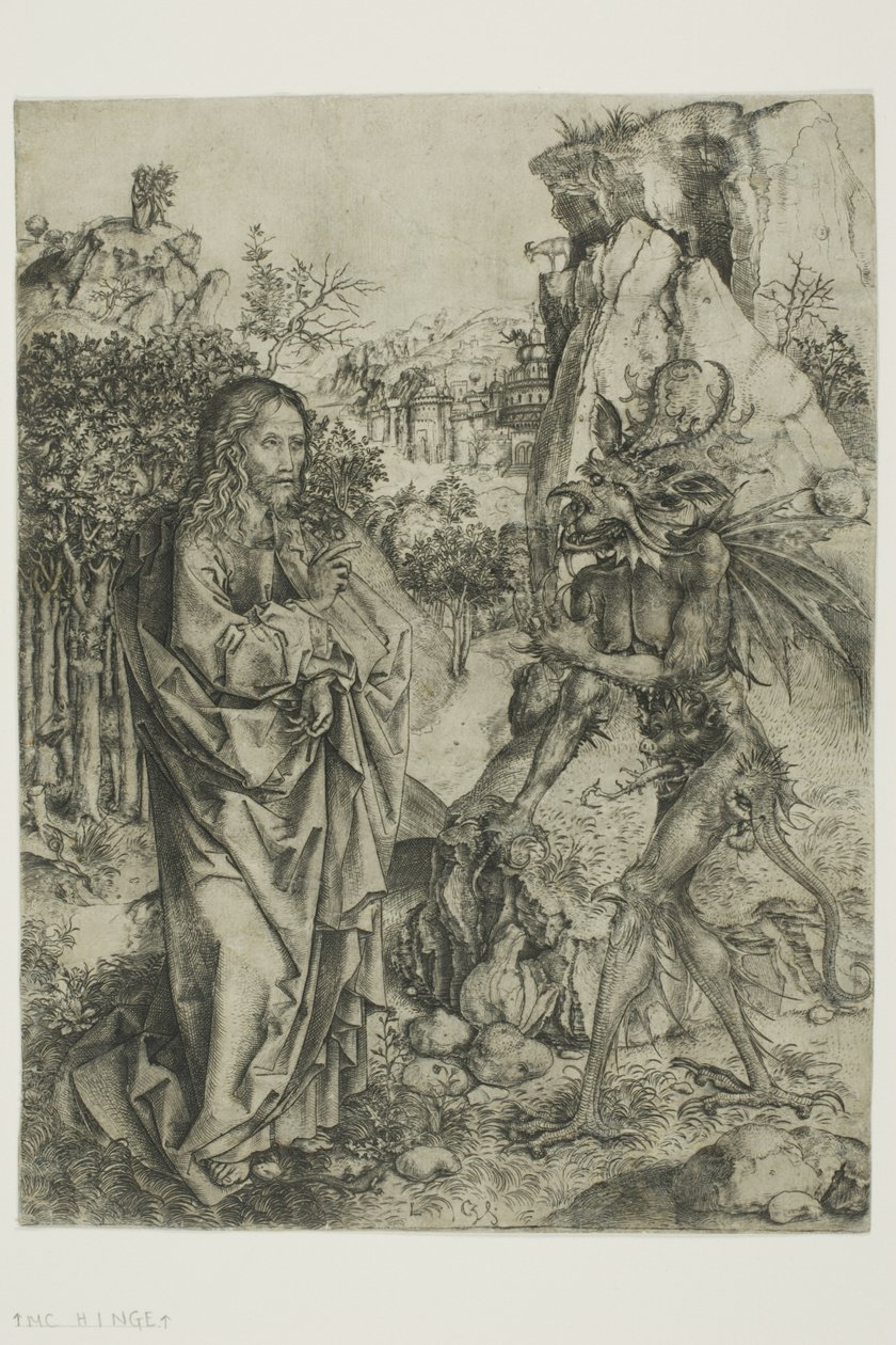 La Tentación de Cristo de Master of the Strache Altar
