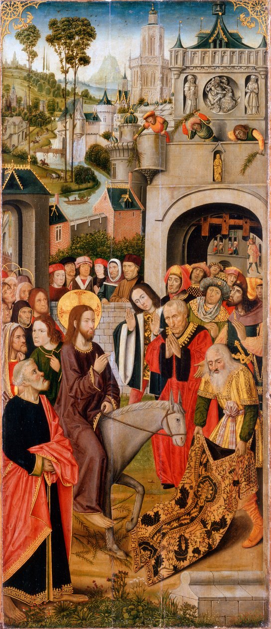 La entrada de Cristo en Jerusalén de Master of the Thuison Altarpiece