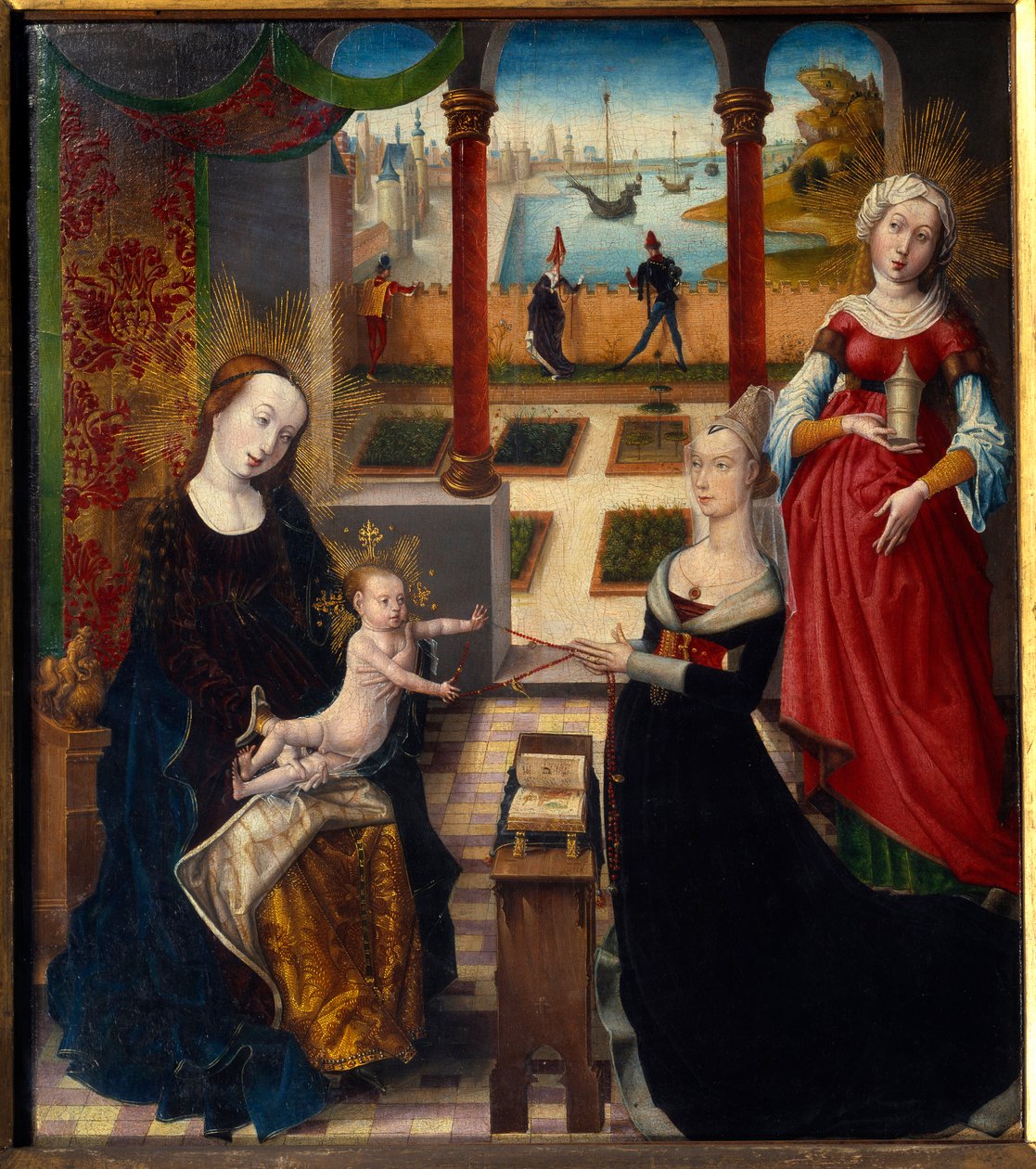 Virgen y Santa María Magdalena de Master of the View of St. Gudule