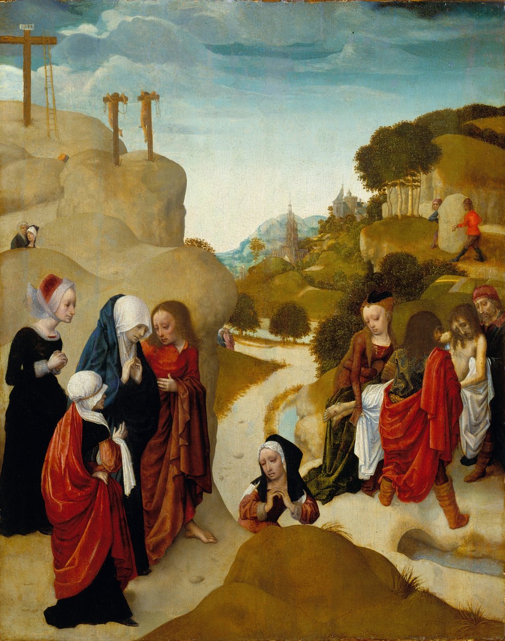Entierro de Cristo, c.1490 (óleo sobre tabla) de Master of the Virgo Inter Virgines