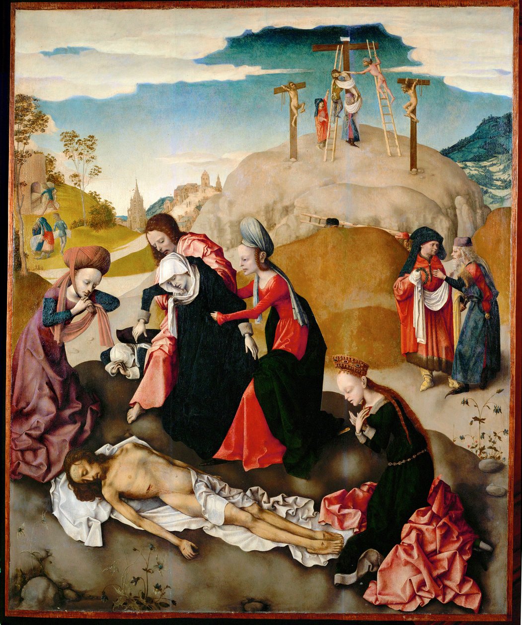Lamentación (óleo sobre lienzo) de Master of the Virgo Inter Virgines