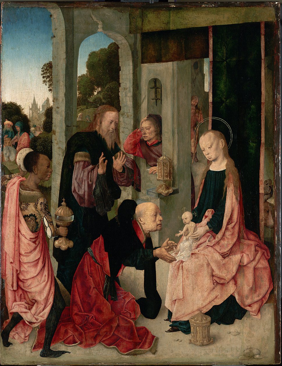 Alemán: Die Anbetung der Könige Adoración de los Reyes de Master of the Virgo Inter Virgines