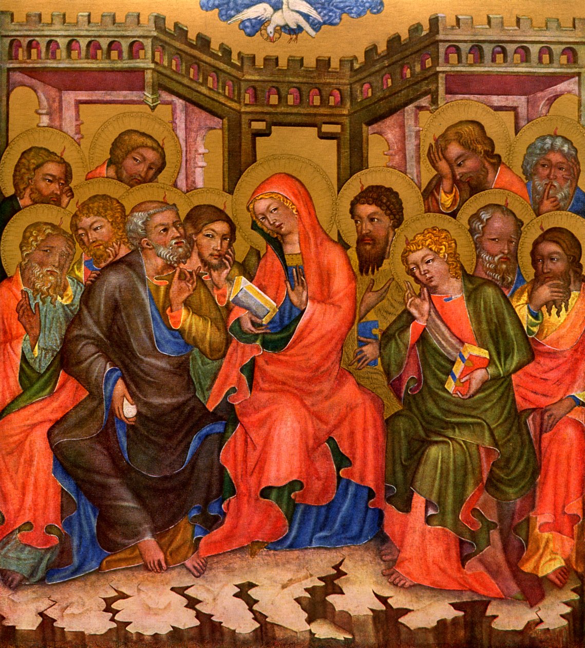 Descenso del Espíritu Santo, c1350 1955 de Master of the Vyssi Brod Altar