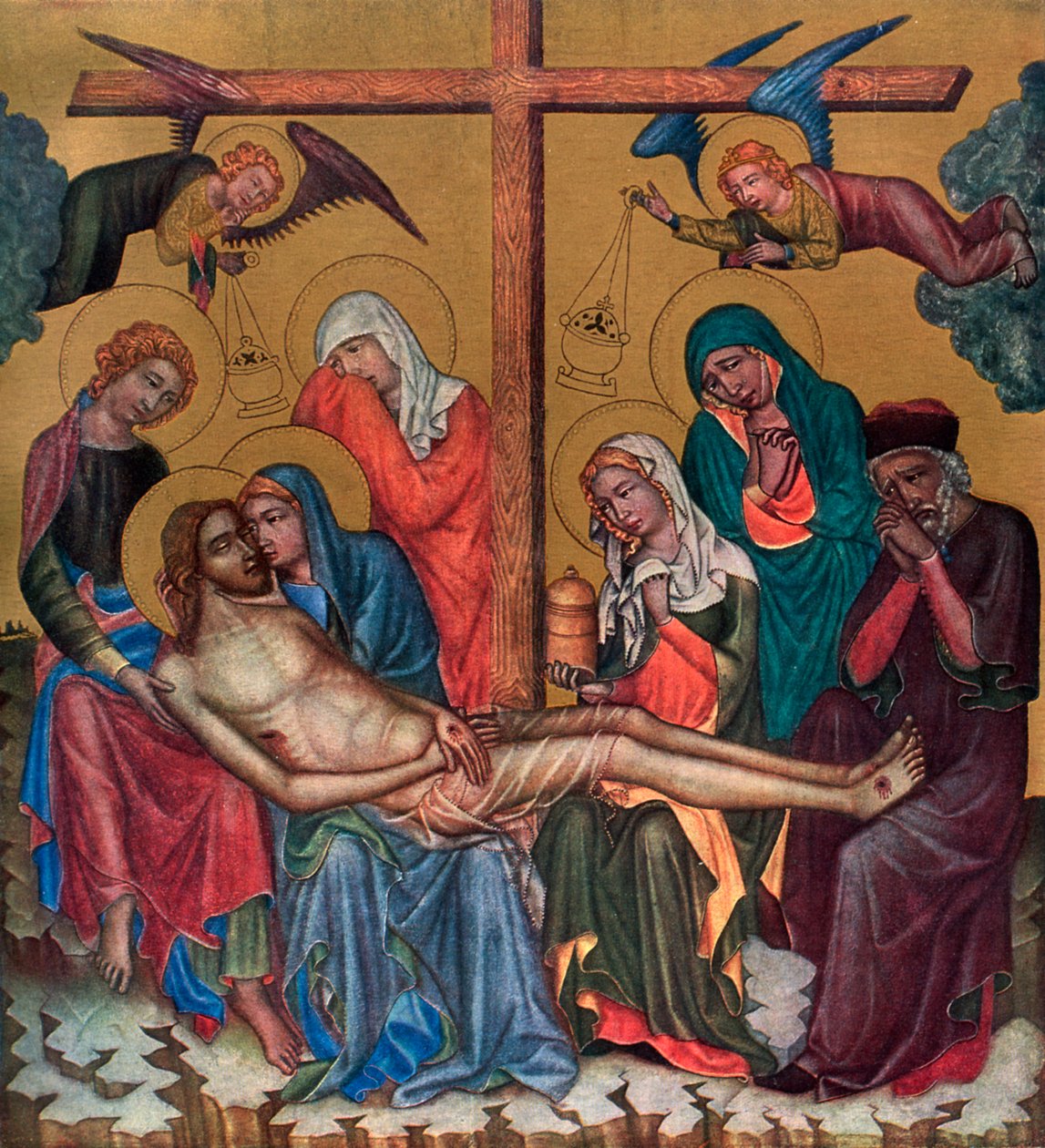 Lamento por Cristo, c. 1350 1955 de Master of the Vyssi Brod Altar