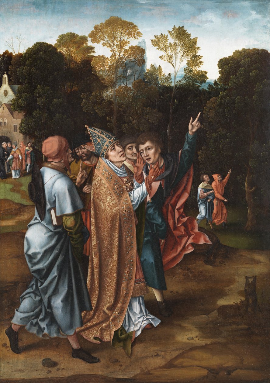 Visión del Obispo de Master of the von Groote Adoration