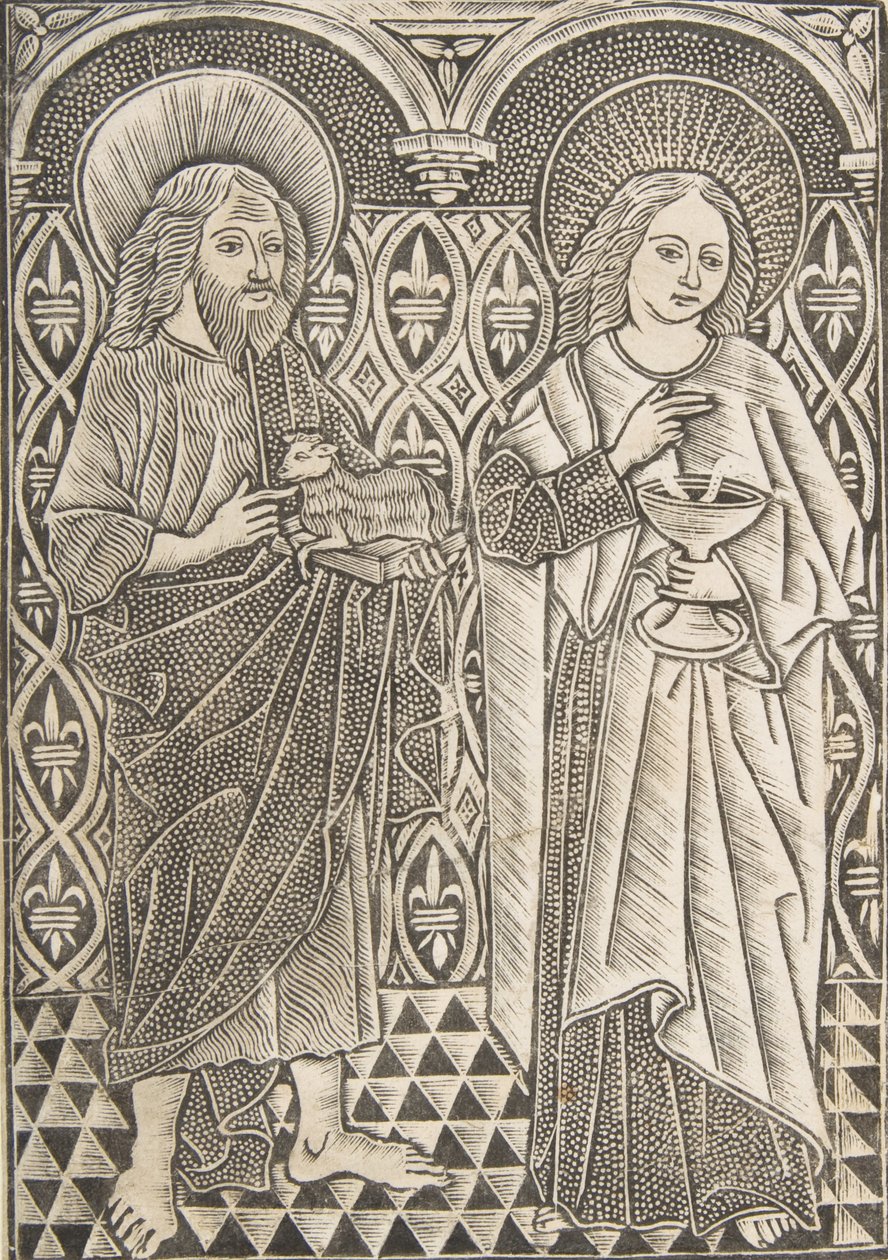 San Juan Bautista y San Juan Evangelista, siglo XV de Master with the Cologne Arms