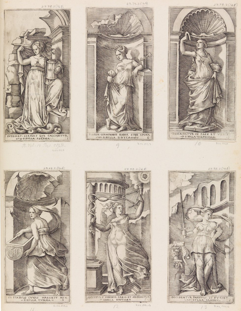 La Sibila Libia, siglo XVI de Master with the Name of Jesus