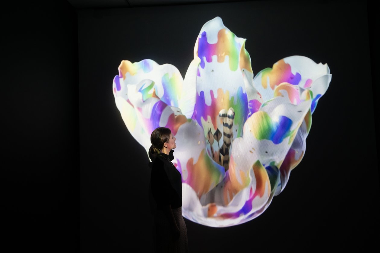 Heterosis, en la exposición "Petrichor" de Mat Collishaw en Kew Gardens, Londres, 2023 (foto) de Mat Collishaw