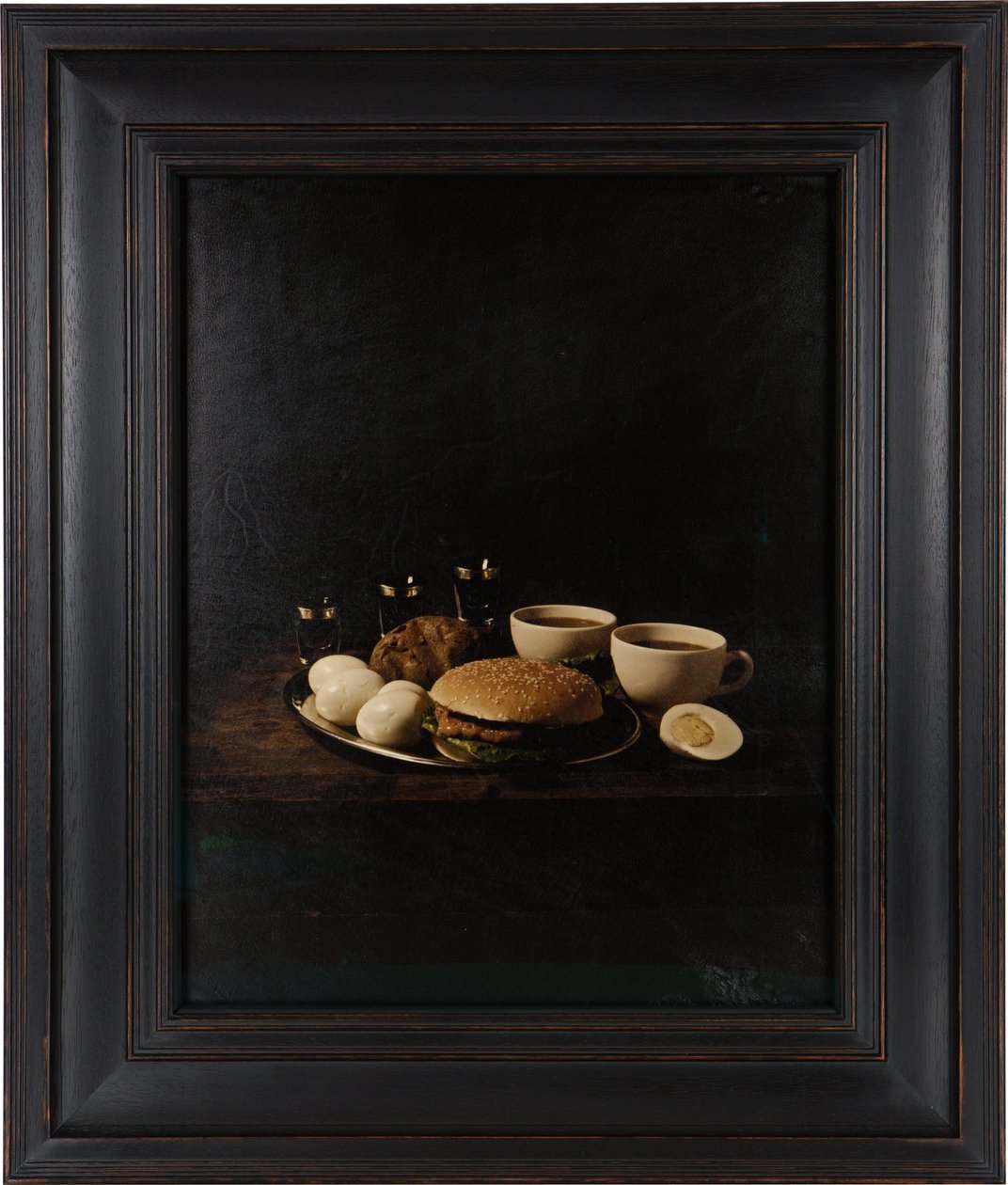 Last Meal on Death Row, Gary Gilmore, 2012 (Impresión por transferencia digital sobre pergamino de piel de cabra) de Mat Collishaw