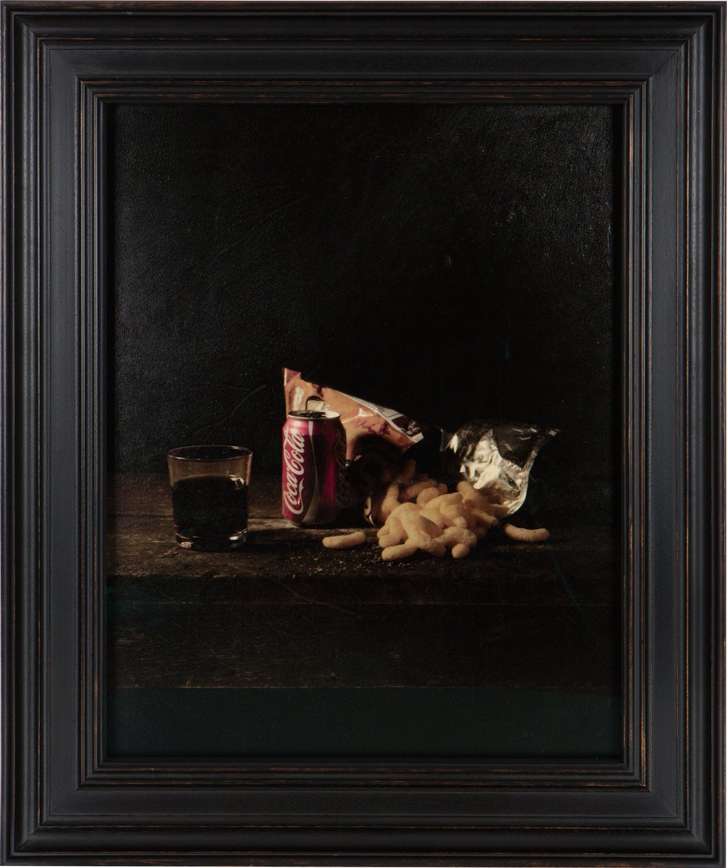 Última comida en el corredor de la muerte, Louis Jones Junior, 2012 (Impresión por transferencia digital sobre pergamino de piel de cabra) de Mat Collishaw