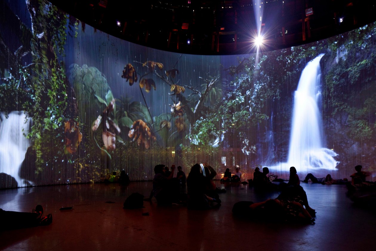 Tierra sórdida, 2011 (Videoinstalación, disco duro, silicona, acero de Mat Collishaw