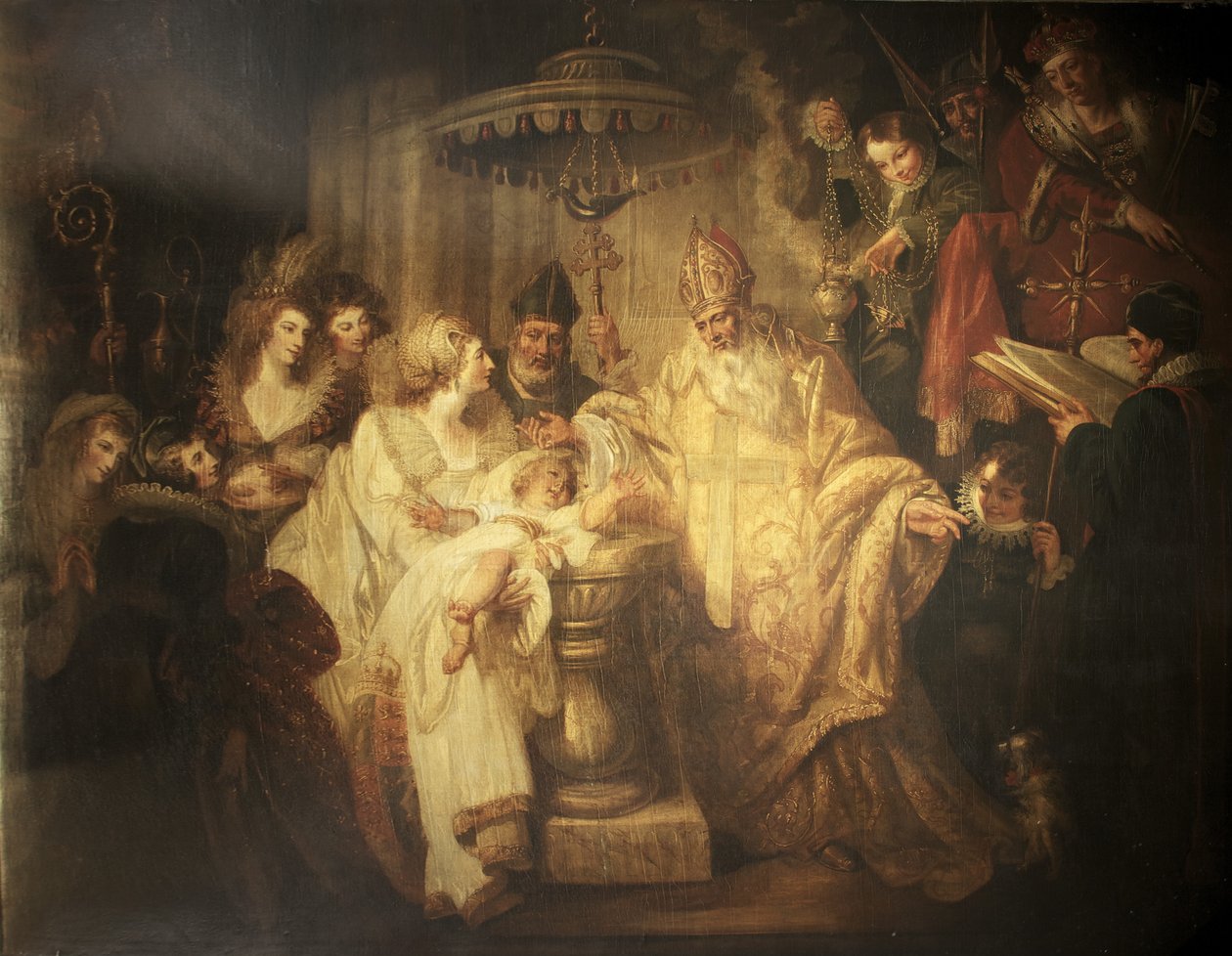 El bautismo de Enrique VIII de Mather Brown