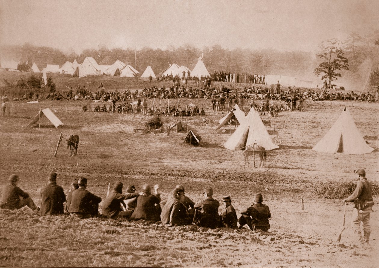 Campamento de prisioneros confederados, 1861-65 de Mathew B. Brady