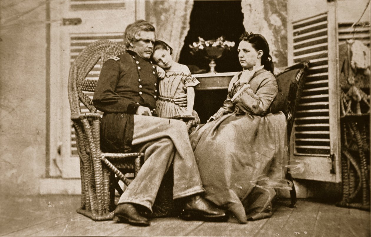 General E. O. C. Ord con su esposa e hija, 1861-65 de Mathew B. Brady