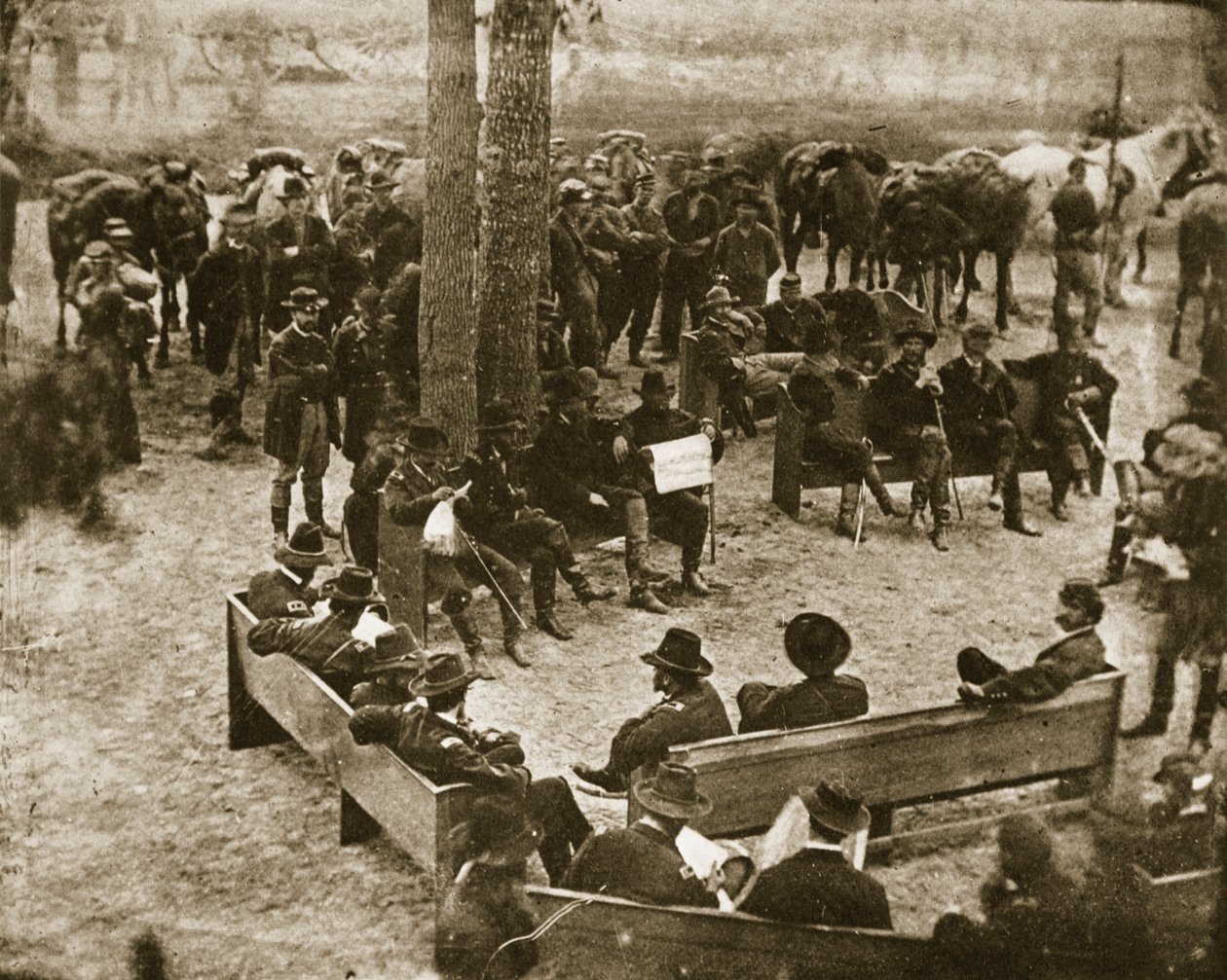 Consejo de guerra del General Grant, 1864 de Mathew B. Brady