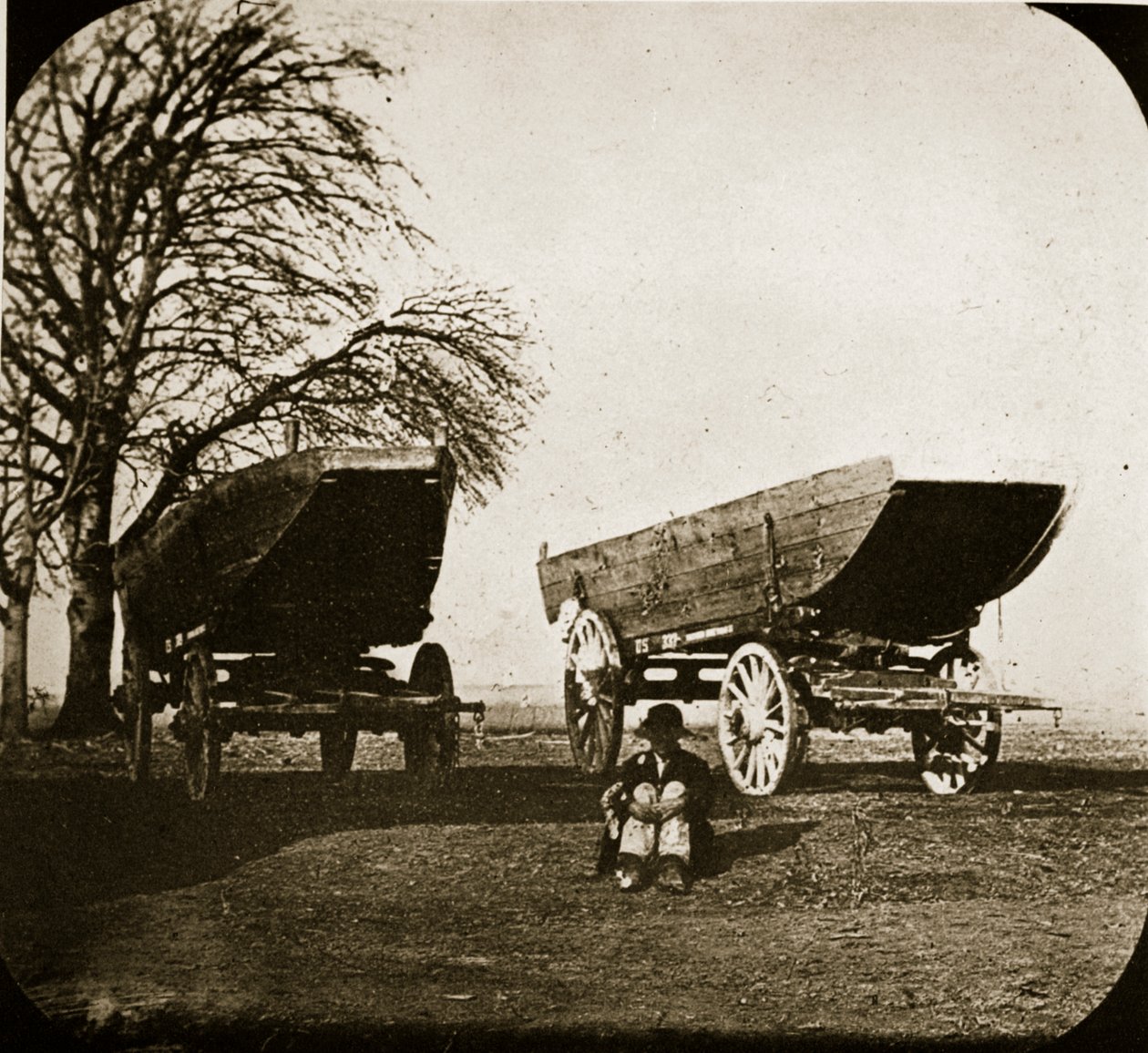 Barco pontón sobre ruedas, 1861-65 de Mathew B. Brady