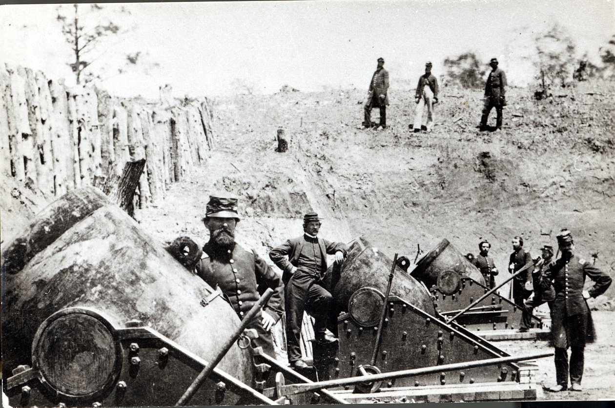 Batería No.4 cerca de Yorktown, 1862 de Mathew B. Brady
