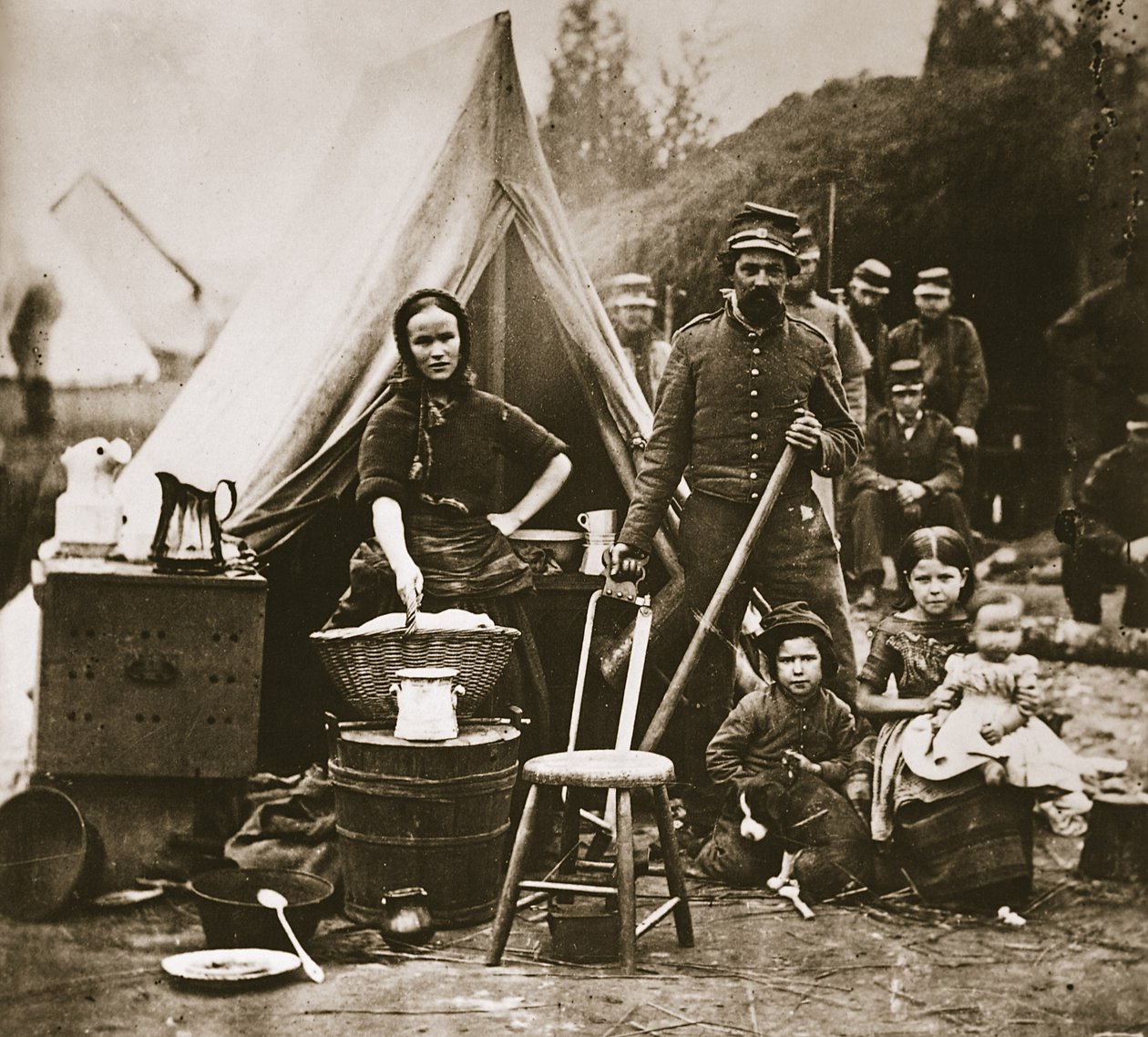 El campamento de la 31ª Infantería de Pensilvania cerca de Fort Slocum, 1862 de Mathew B. Brady