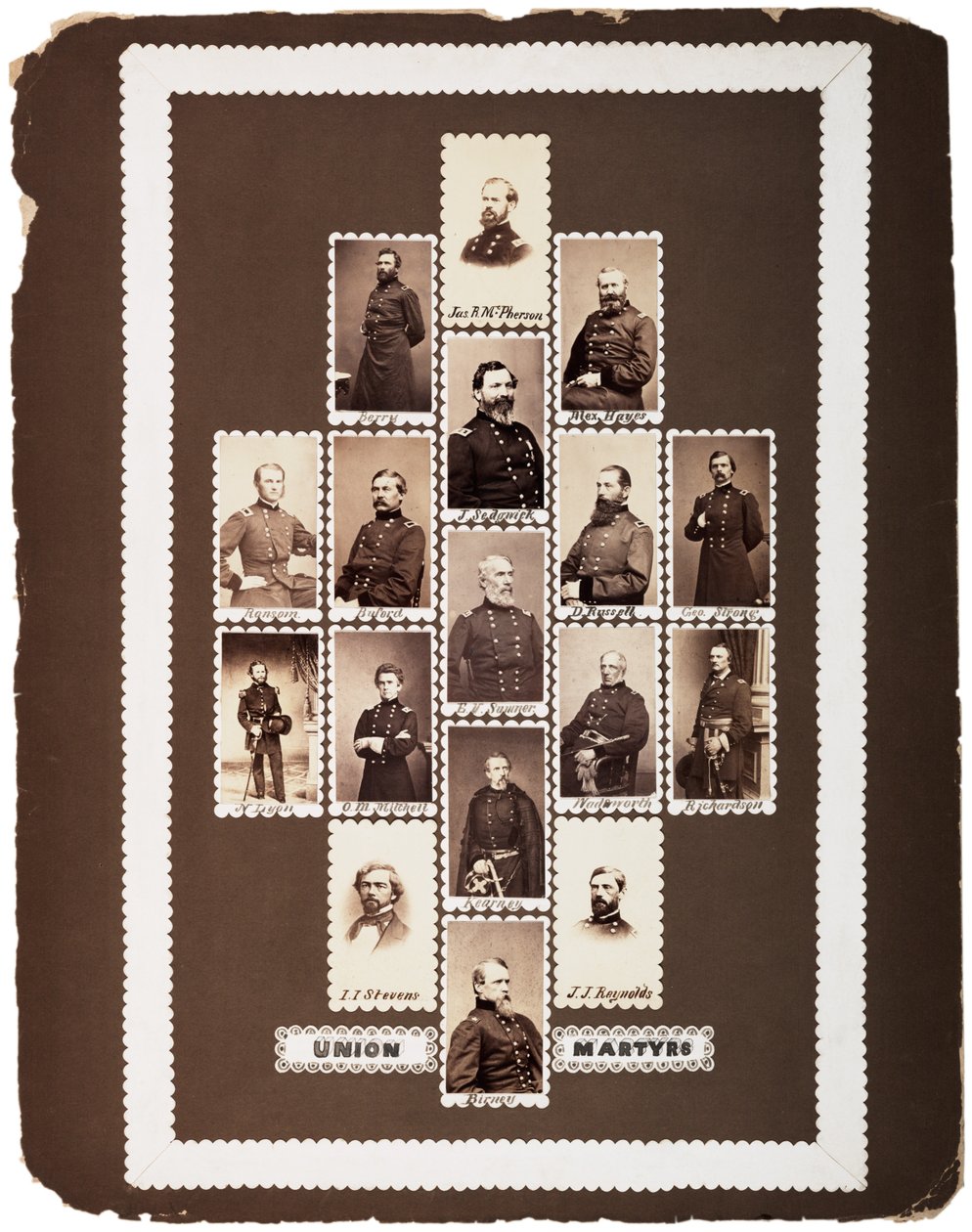 Mártires de la Unión, fotografías de generales de la Unión muertos durante la guerra de Mathew B. Brady