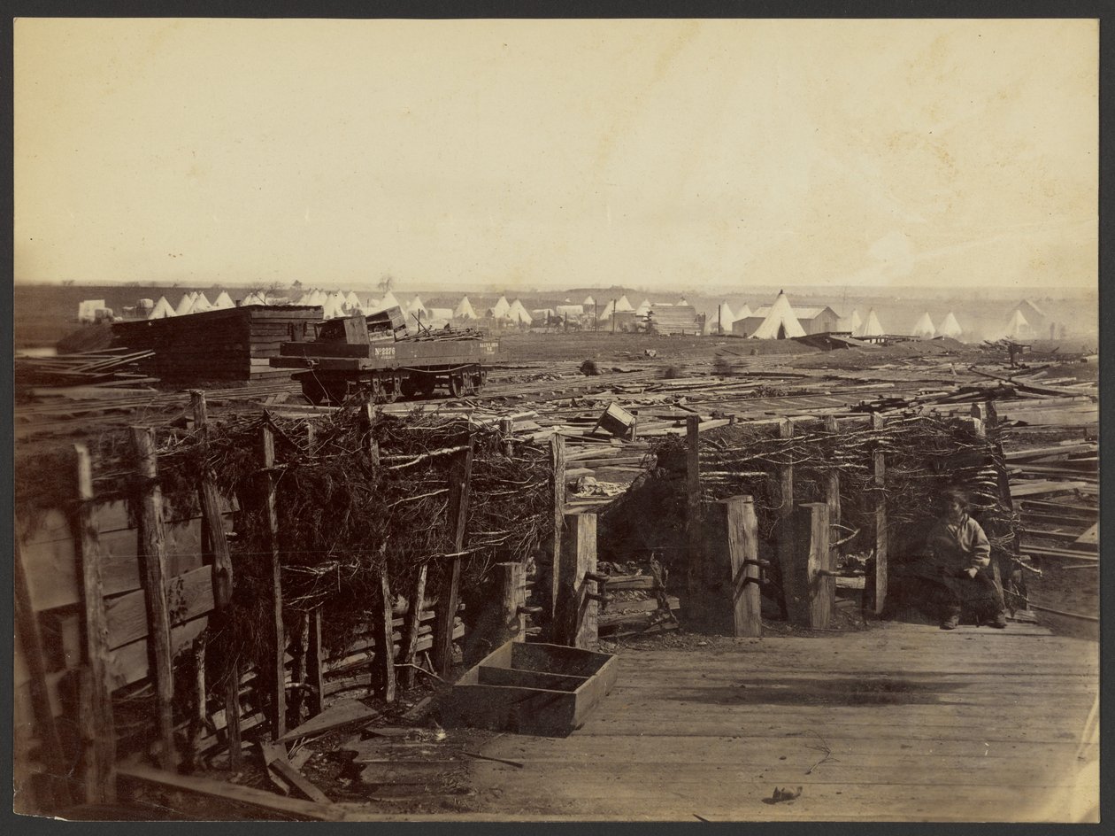 [Fortificaciones, Manassas, ocupadas por la 13ª de Massachusetts.] de Mathew B. Brady