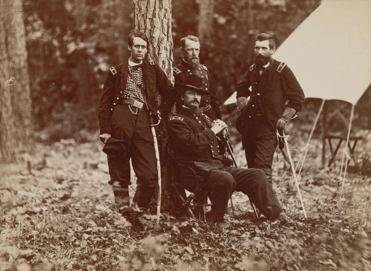 El general W.S. Hancock y su Estado Mayor de Mathew B. Brady