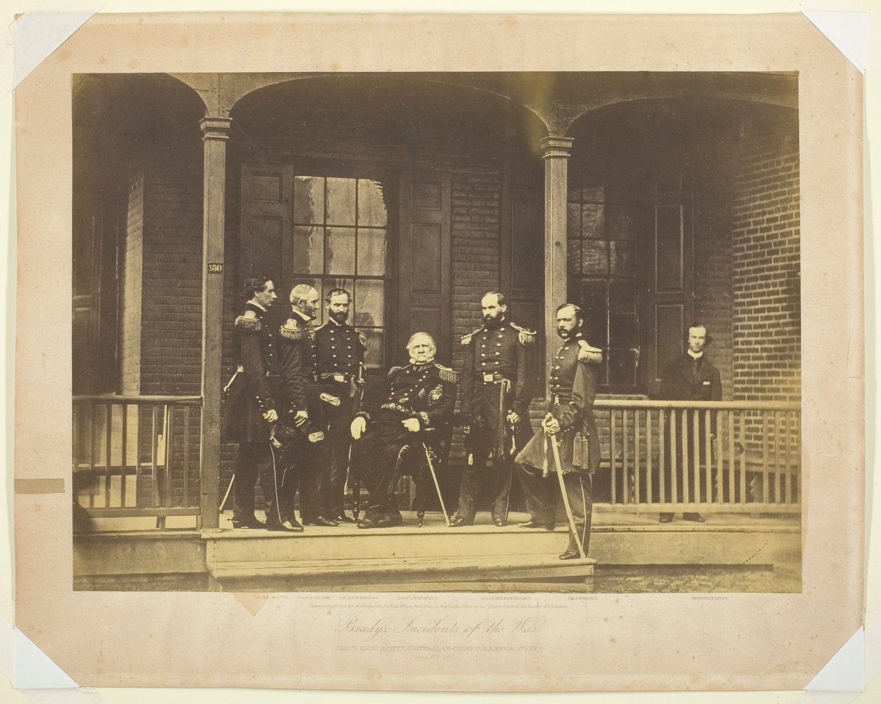 Teniente General Scott, General en Jefe, Ejército de EE.UU. y Estado Mayor de Mathew B. Brady