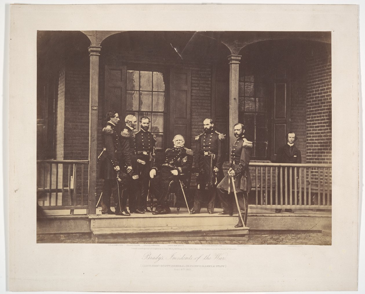 Teniente general Scott, general en jefe del Ejército de los Estados Unidos, y su Estado Mayor de Mathew B. Brady