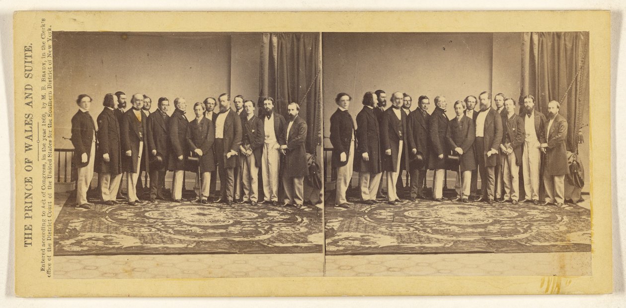 El Príncipe de Gales y su séquito. de Mathew B. Brady