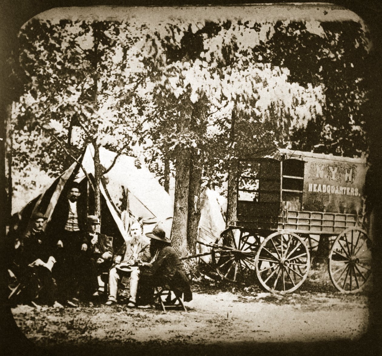 Sede del New York Herald en el campo en Culpeper Court House, 1863 de Mathew B. Brady