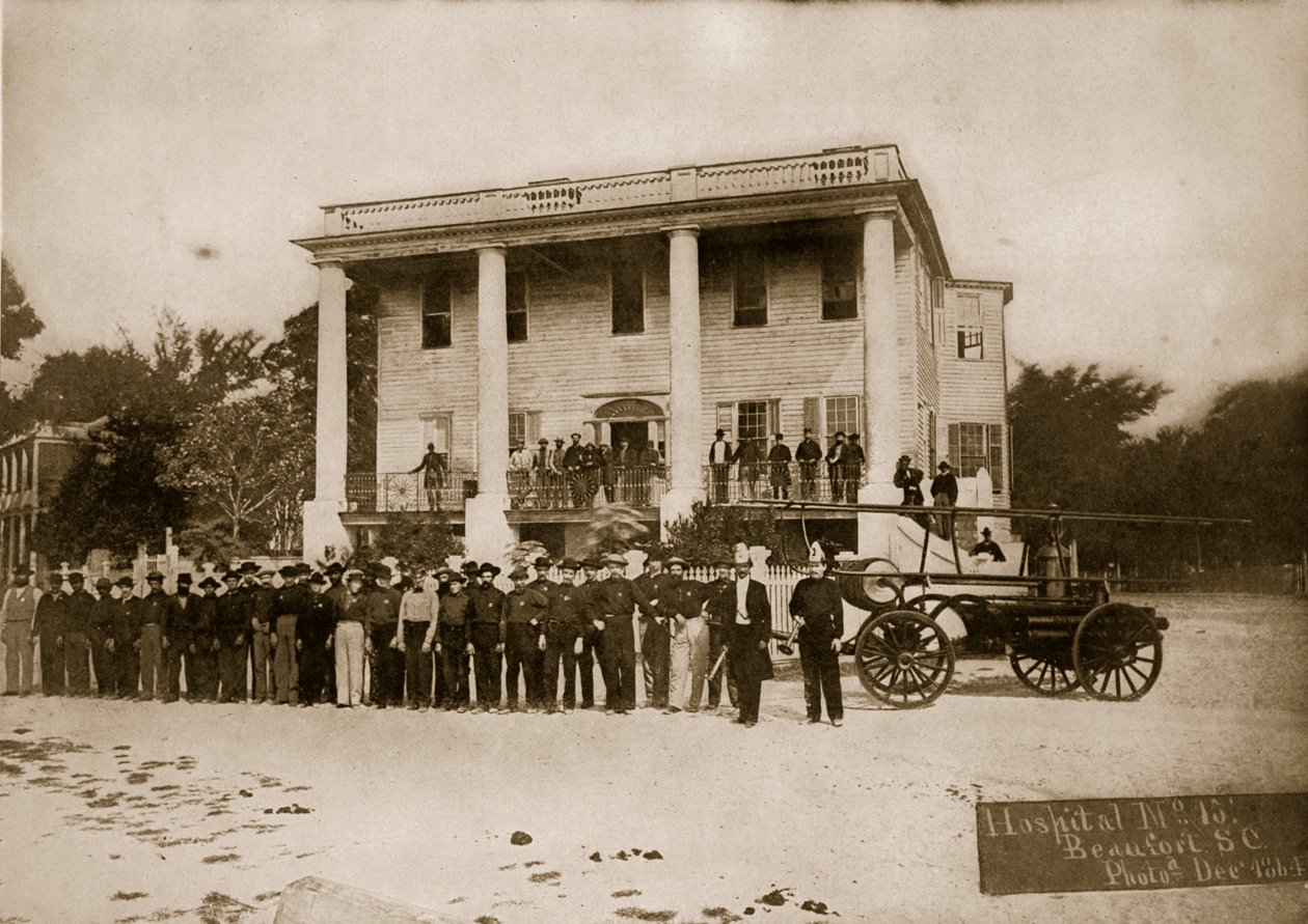 Hospital no.15, Beaufort, Carolina del Sur, 1864 de Mathew B. Brady