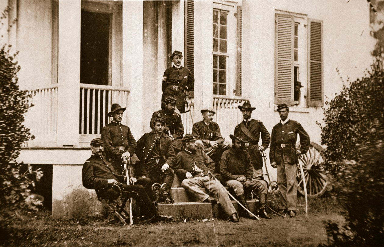 Los Voluntarios 164 de Nueva York en el Cuartel General de McMahon, 1861-65 de Mathew B. Brady