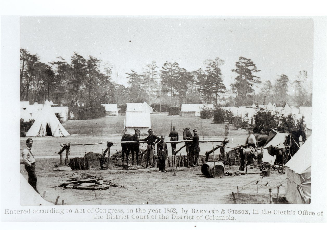 Cuartel general yanqui, campamento Whinfield, 3 de mayo de 1862 de Mathew B. Brady