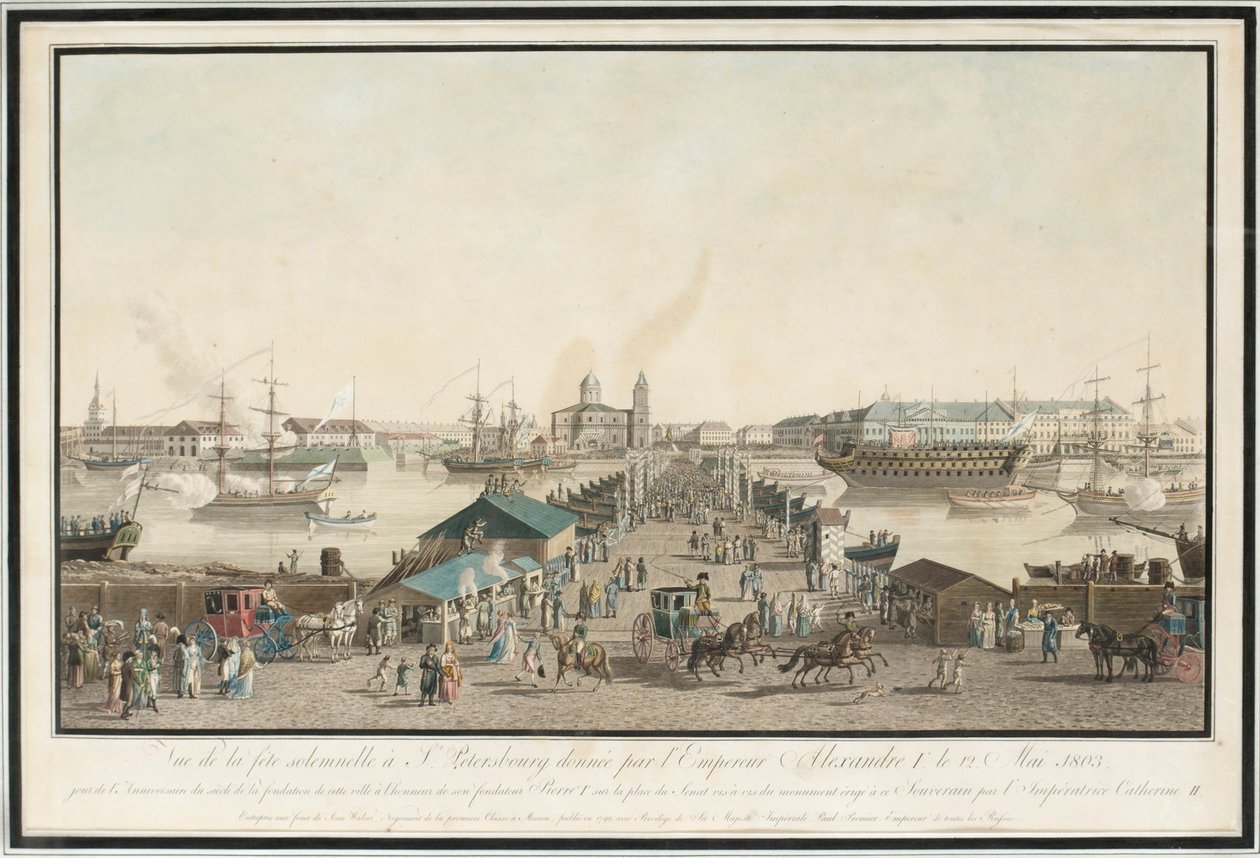 Primera celebración del aniversario de San Petersburgo el centenario de la ciudad en mayo de 1803, 1804 de Mathias Gabriel Lory