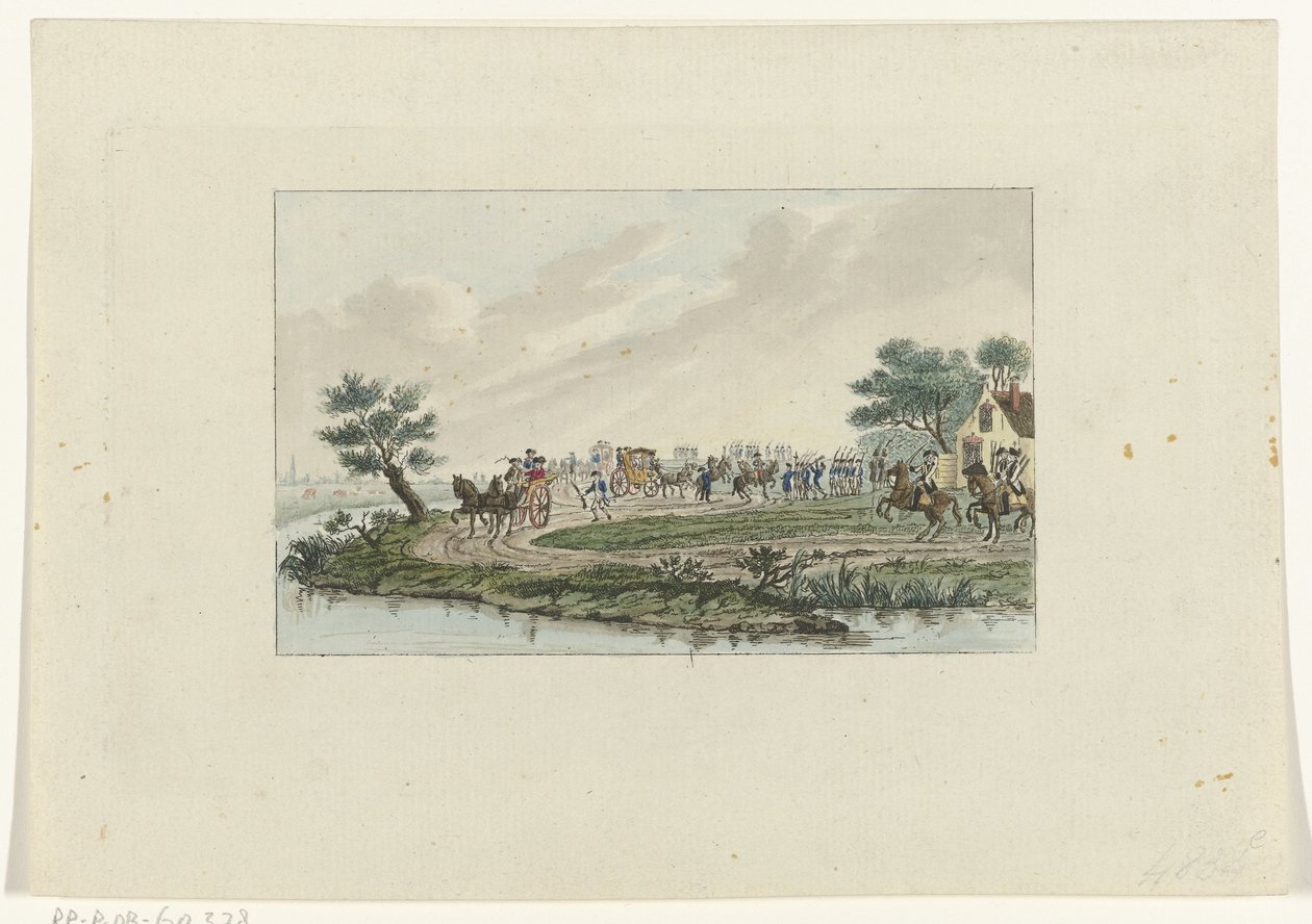 Arresto de la princesa en Goejanverwellesluis, 1787 de Mathias de Sallieth