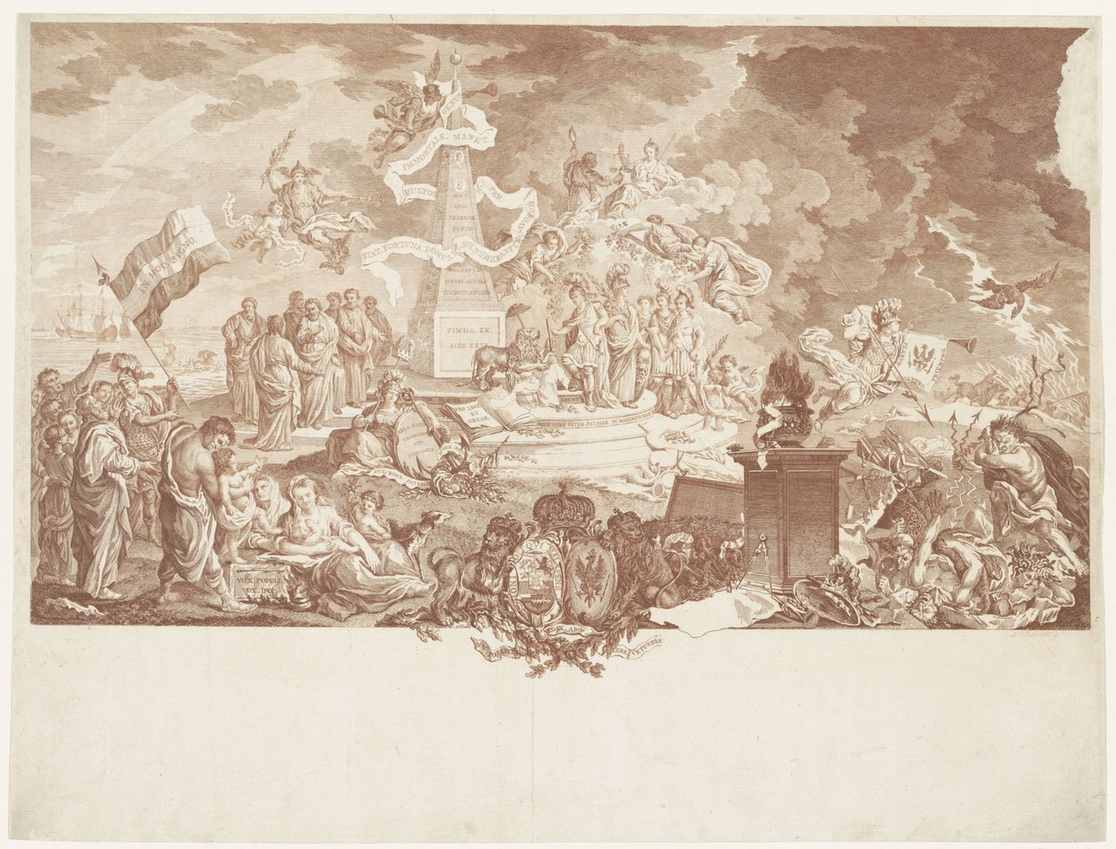 Alegoría sobre el verdadero patriotismo, 1788 de Mathias de Sallieth