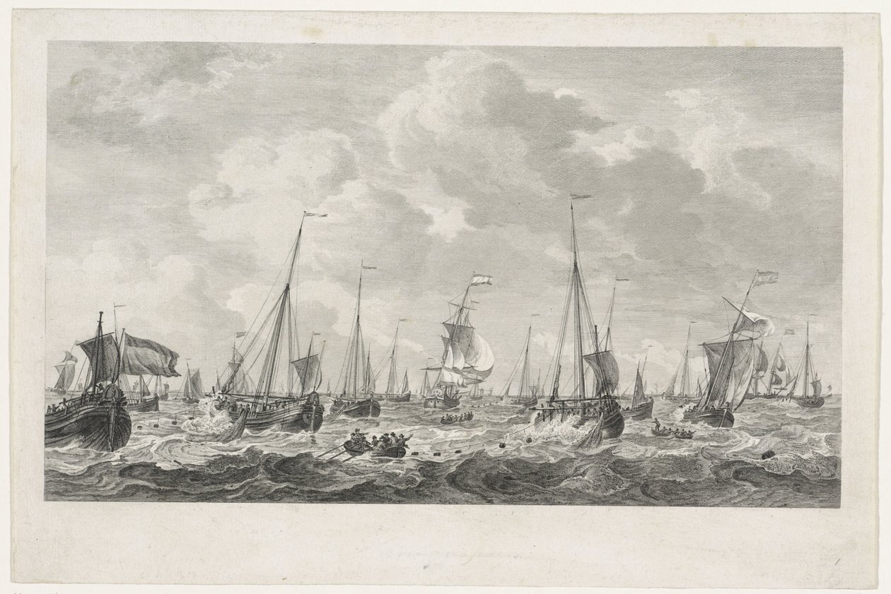 Pesca de arenque, 1781 de Mathias de Sallieth