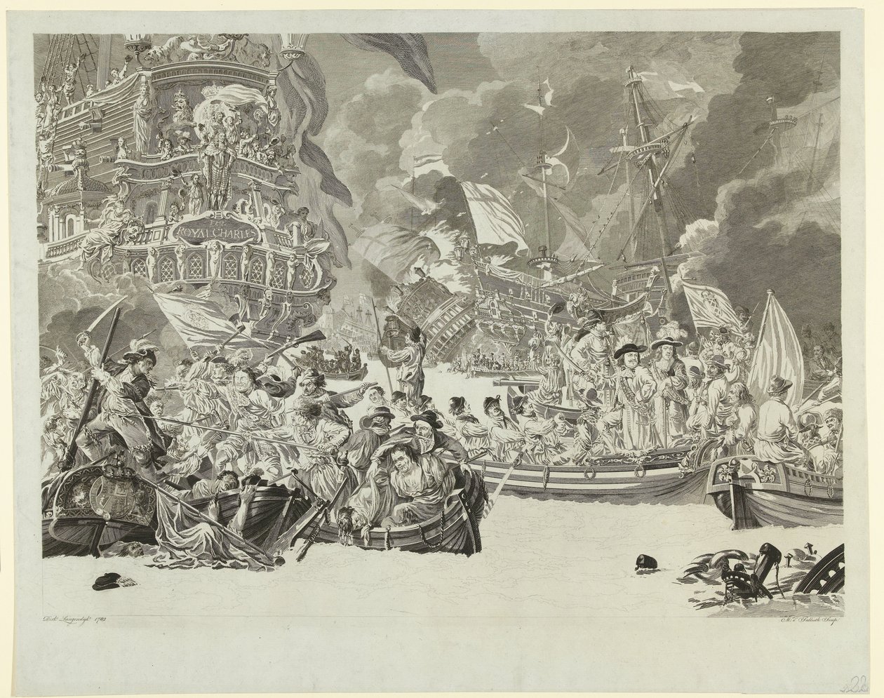 La incursión holandesa en el Medway y la captura del Royal Charles, 1667 de Mathias de Sallieth