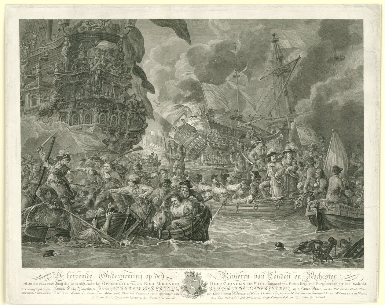La incursión holandesa en el Medway y la captura del Royal Charles, 1667 de Mathias de Sallieth