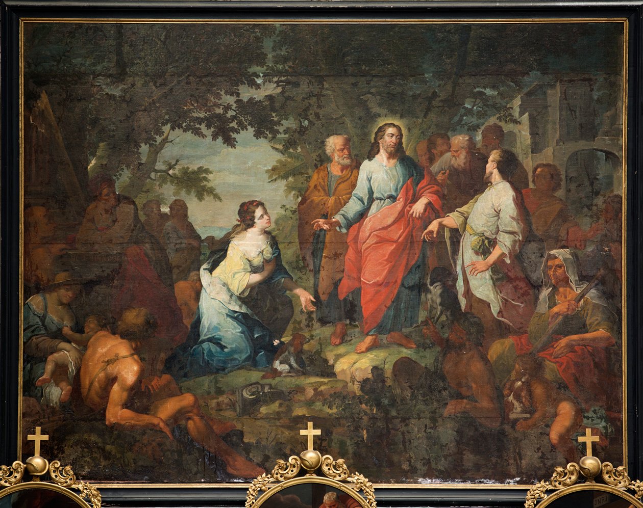 Iglesia parroquial (Parochiekerk Sint-Maarten). Pintura. "Jesús y la mujer samaritana". Matthijs De Visch de Mathias de Visch