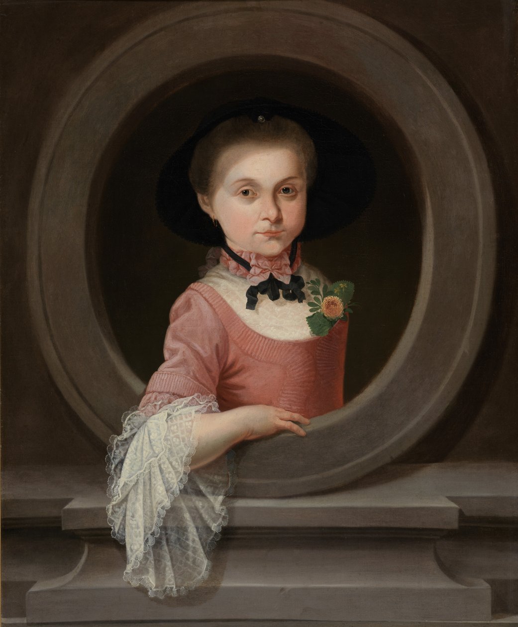 Retrato de niña (óleo sobre lienzo) de Mathias de Visch