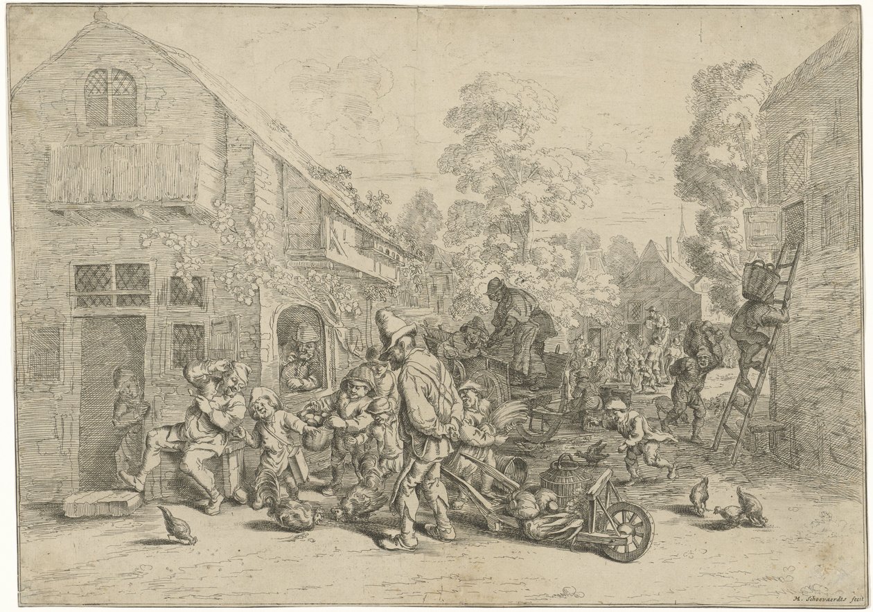 Pelea de gallos de Mathys Schoevaerdts