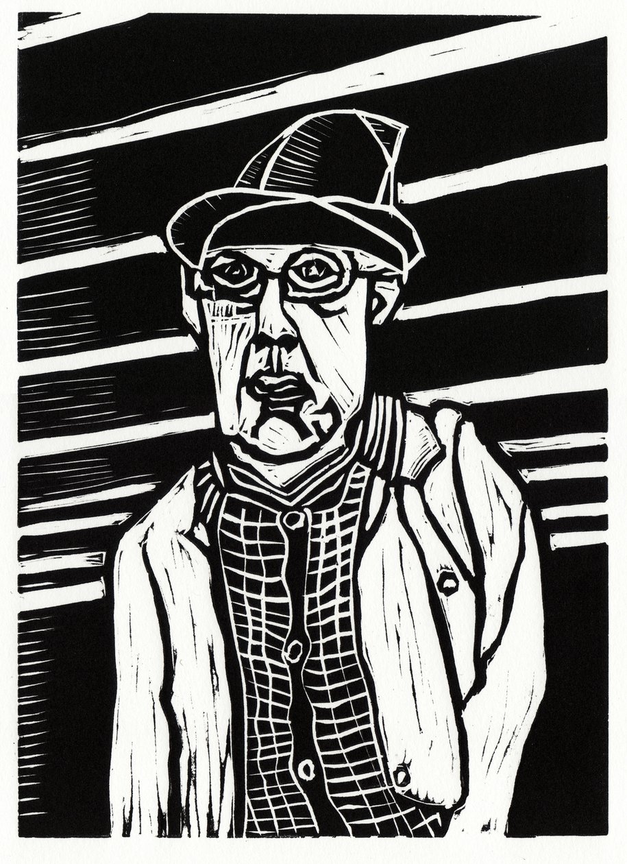 Southwark Man, 2013 (linograbado) de Matt Bannister