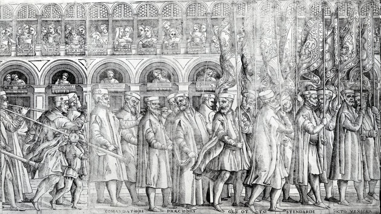 Procesión Dogal, c.1555-60 de Matteo Pagani