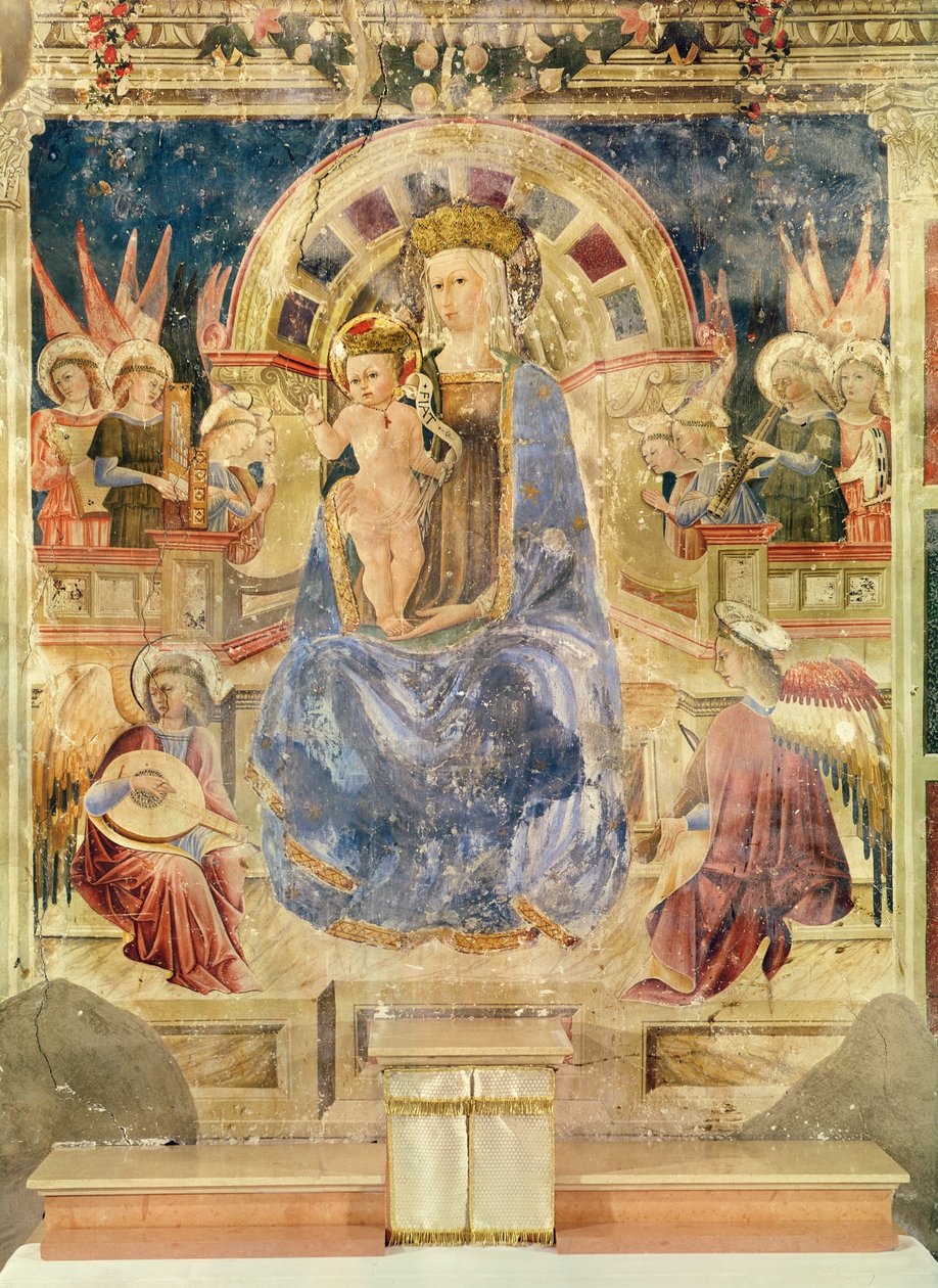 Virgen en gloria entre ángeles y santos, 1468 de Matteo da Gualdo
