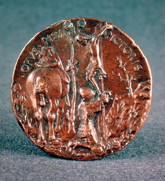 Medalla (reverso) de Sigismondo Pandolfo Malatesta (1417-68), representando la crucifixión, 1446 de Matteo di Andrea de Pasti