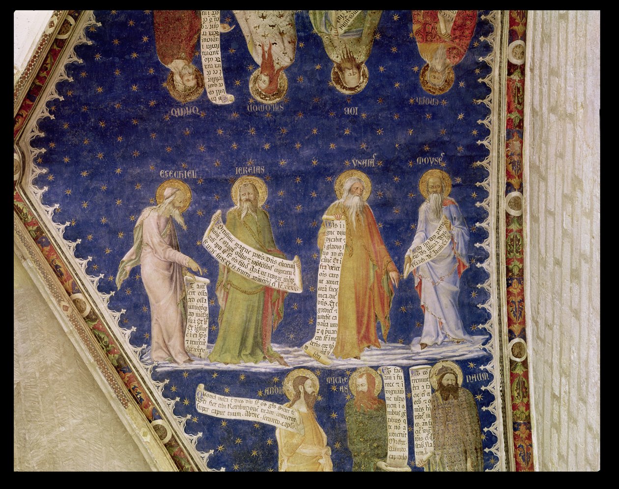 Los profetas Ezequiel, Jeremías, Isaías y Moisés, de La Salle de la Grande Audience (Sala de Audiencia) c.1353 de Matteo di Giovanetto da Viterbo